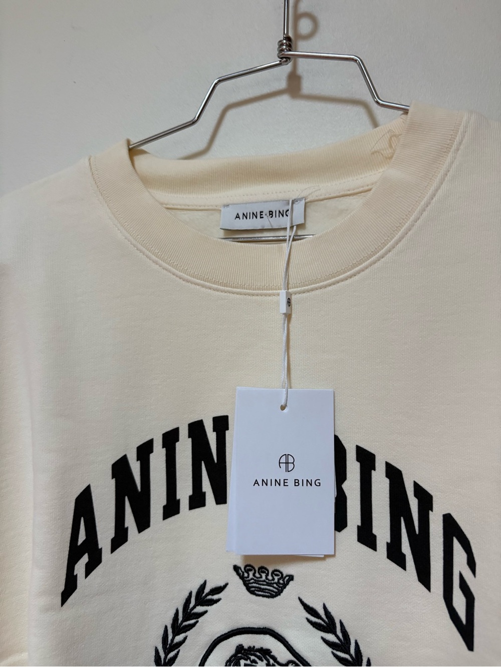 NWT Anine Bing Miles Collegiate Sweatshirt Size Large - Picture 5 of 16